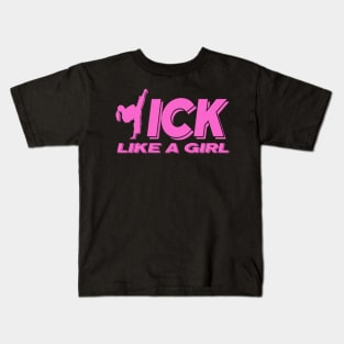 Kick Like A Girl Kids T-Shirt